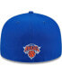 Фото #3 товара Men's Blue New York Knicks Game Day Hollow Logo Mashup 59FIFTY Fitted Hat
