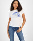 ფოტო #1 პროდუქტის Women's Lips Graphic Embellished T-Shirt