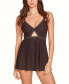 ფოტო #1 პროდუქტის Women's Knit Pointelle Babydoll 1 Pc Lingerie