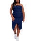 Фото #1 товара Trendy Plus Size Strapless Denim Bodycon Dress