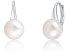 Fine silver earrings with real pearl JL0643