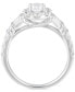 ფოტო #5 პროდუქტის Diamond Oval Halo Engagement Ring (1-1/2 ct. t.w.) in 14k White Gold