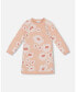 Фото #1 товара Big Girls Jacquard Retro Flower Knit Dress Light Pink