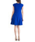 Scoop Neck A-Line Dress with Keyhole Detail