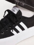 adidas Originals Nizza platform trainers in black/white