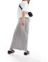 Фото #5 товара Noisy May maxi skirt with front split in light grey wash