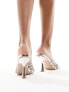 Фото #3 товара Simmi London Estelleah embellished heeled mule in silver