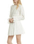 Free People 161433 Women's Victorian Minidress Long Sleeve Ivory Sz. 2