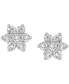 ფოტო #3 პროდუქტის Diamond Star Cluster Stud Earrings (1/5 ct. t.w.) in 10k White Gold