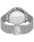 ფოტო #3 პროდუქტის Men's Chronograph Boston Stainless Steel Mesh Bracelet Watch 42mm