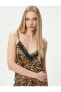 Фото #4 товара Пижама Koton Leopard Print Cami V-Neck Lace