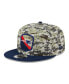 ფოტო #2 პროდუქტის Men's Camo, Navy New England Patriots 2023 Salute To Service 9FIFTY Snapback Hat