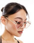 AIRE atria oversized round sunglasses in gold