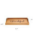 Фото #2 товара Decorative Wood Serving Tray with Handles - Thankful