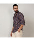 Фото #2 товара Men's Heather Purple Ethnic Geometric Shirt