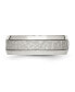 Stainless Steel Brushed Polished and Hammered 7.5mm Band Ring