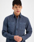 ფოტო #3 პროდუქტის Men's Long Sleeve Twill Shirt, Created for Macy's