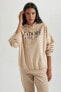 Фото #1 товара Oversize Fit Kapüşonlu Kalın Sweatshirt B4056ax23au