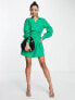 Фото #5 товара JDY ruched detail mini shirt dress in bright green