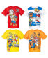 Фото #1 товара Toddler Boys Nickelodeon Chase Marshall Rubble 4 Pack Graphic T-Shirts