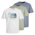 ფოტო #1 პროდუქტის JACK & JONES Map Summer Logo short sleeve T-shirt 3 units