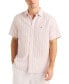 ფოტო #1 პროდუქტის Men's Miami Vice x Striped Short Sleeve Linen Blend Shirt