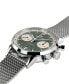 Men's Swiss Intra-Matic Chronograph H Stainless Steel Mesh Bracelet Watch 40mm