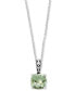 Фото #1 товара EFFY Collection eFFY® Green Quartz 18" Pendant Necklace (3-3/4 ct. t.w.) in Sterling Silver