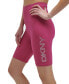 Фото #1 товара Dkny Sport 280268 Women's Embellished Logo Bike Shorts, Size Medium