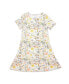 ფოტო #1 პროდუქტის Toddler| Child Girls Fall Floral Short Sleeve Dress