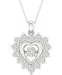 Diamond Heart 18" Pendant Necklace (1/2 ct. t.w.) in 10k White Gold