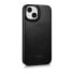 Фото #4 товара Чехол для iPhone 14 Plus с магнитной закладкой MagSafe из натуральной кожи Oil Wax Premium Leather черный iCARER