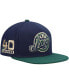 Фото #2 товара Men's Navy, Green Utah Jazz 40th Anniversary Hardwood Classics Grassland Fitted Hat