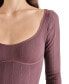 ფოტო #5 პროდუქტის Women's Serent Seamless Long-Sleeve Bodysuit