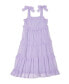 ფოტო #1 პროდუქტის Big Girls Tie Shoulder Tiered Ruffle Casual Dress
