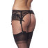 Garter Belt with Thong and Stockings Black