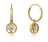 Round Gold Plated Earrings Tree of Life Popular 71057E100-38