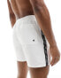 Nike Swimming Logo Tape 5 inch volley swim shorts in white