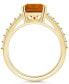 ფოტო #3 პროდუქტის Citrine (2 Ct. T.W.) and Diamond (1/3 Ct. T.W.) Ring in 14K Yellow Gold