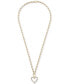 Diamond Heart Paperclip Link 17" Pendant Necklace (1/2 ct. t.w.) in 14k Gold, Created for Macy's
