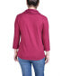 ფოტო #2 პროდუქტის Petite 3/4 Sleeve Top with Grommet Hem