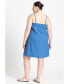 Фото #2 товара Платье женское ELOQUII plus Size Relaxed Square Neck Mini Dress - 16, Овёс
