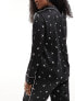 Фото #7 товара Boux Avenue Valentines cherry print revere pyjama top in black