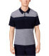 Фото #4 товара Michael Kors 159867 Men's Colorblocked Mix-Stitch Supima Cotton Polo Sz. XXL