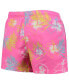 Фото #1 товара Men's Pink Florida State Seminoles Neon Floral Swim Trunks