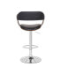 Contemporary Swivel Adjustable Barstool with Padded Armrests