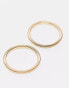 Фото #2 товара Accessorize stretch bangle x2 multipack in gold