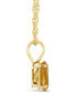 Фото #3 товара Macy's citrine Pendant Necklace (1-1/5 ct.t.w) in 14K Yellow Gold