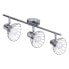 Activejet GIZEL triple ceiling wall light strip chrome E14 wall lamp for living room - Surfaced - 3 bulb(s) - E14 - IP20 - Silver