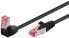 Фото #2 товара Goobay CAT 6 Patch Cable 1x 90° Angled - S/FTP (PiMF) - black - 0.25 m - 0.25 m - Cat6 - S/FTP (S-STP) - RJ-45 - RJ-45